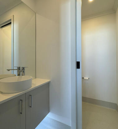 full bathroom upgrade at University Ski Club in Falls Creek by Sloan Built in Geelong